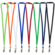 "OWEN" 3/8" Blank Lanyard with Breakaway Safety Release Attachment - Bulldog Clip